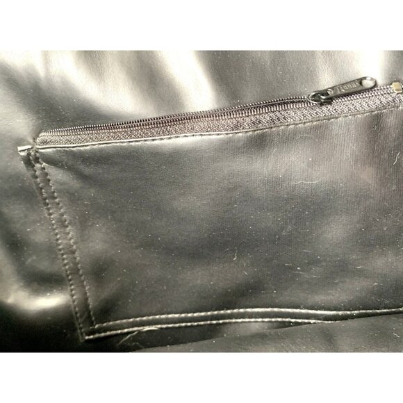 Vintage Metro Goldwyn Mayer Leather/Fabric Tote Shoulder Satchel Bag Brown HUGE - Picture 9 of 9